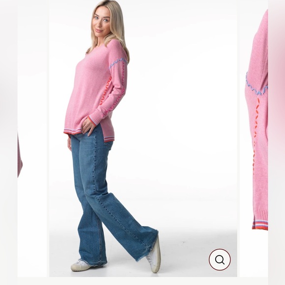 ZAKET & PLOVER
WHIP STITCH SWEATER - FLAMINGO - Picture 5 of 8